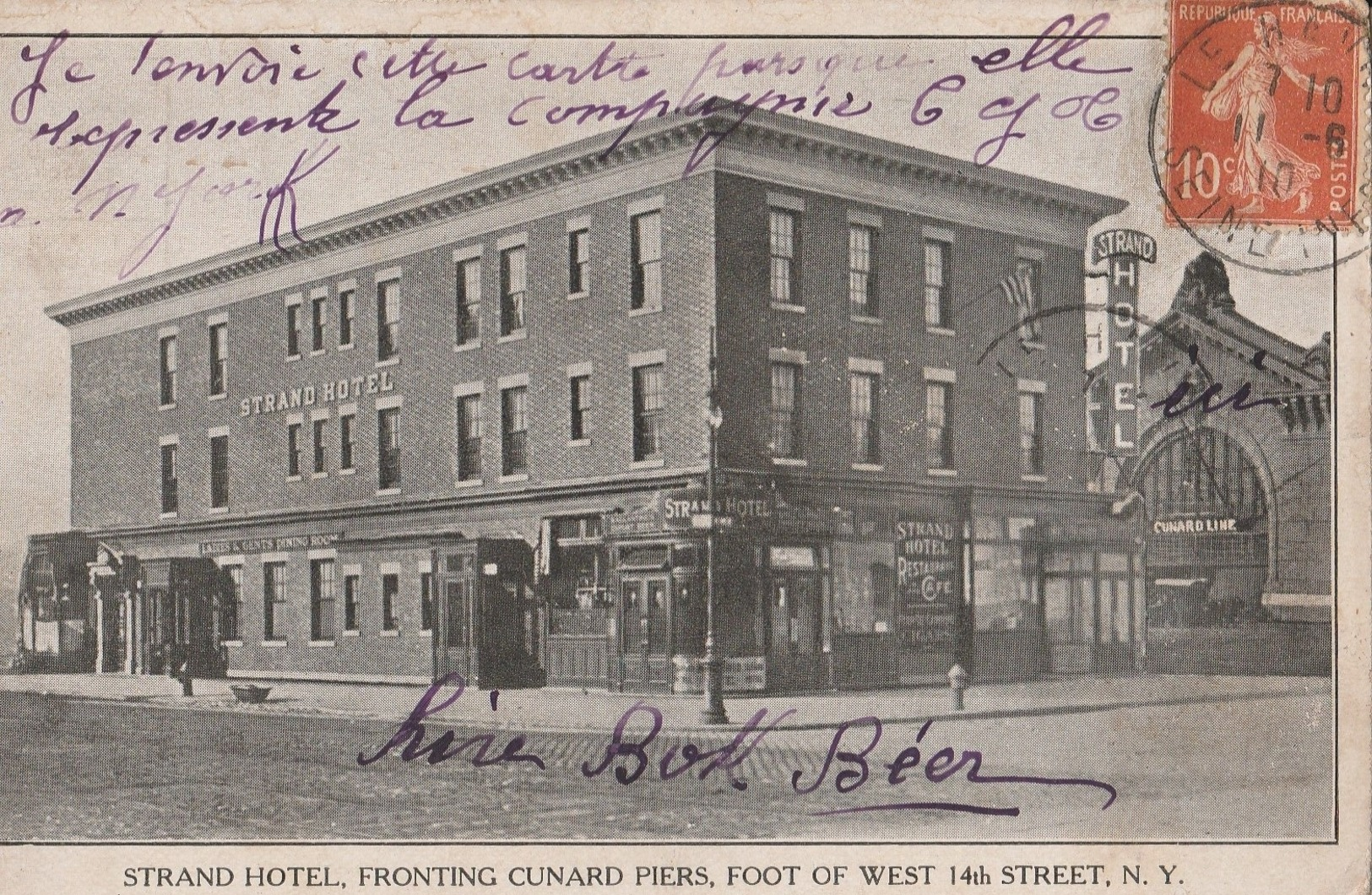 ETATS - UNIS       NEW  YORK  :  STRAND  HOTEL  14 Th  STREET  . - Manhattan