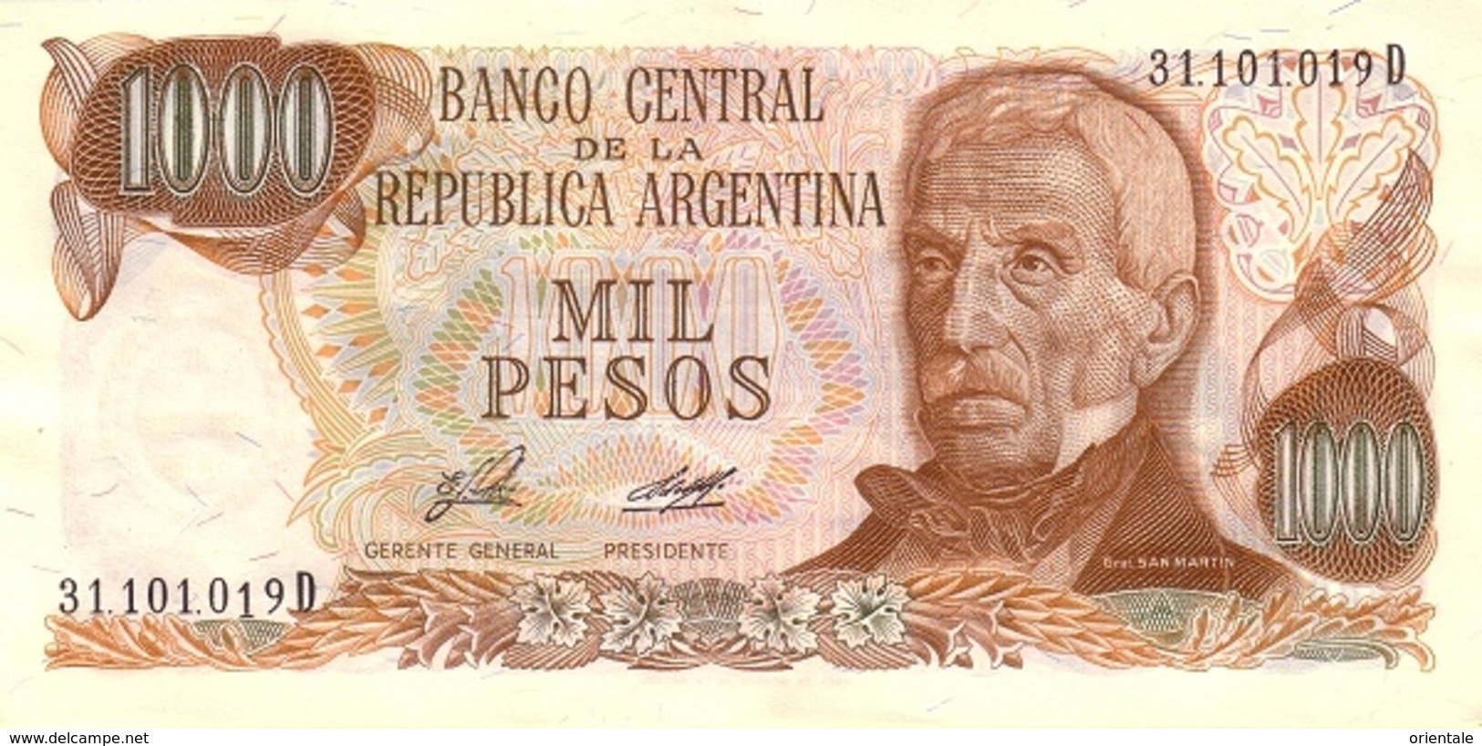 ARGENTINA P. 304b 1000 P 1976 UNC - Argentine