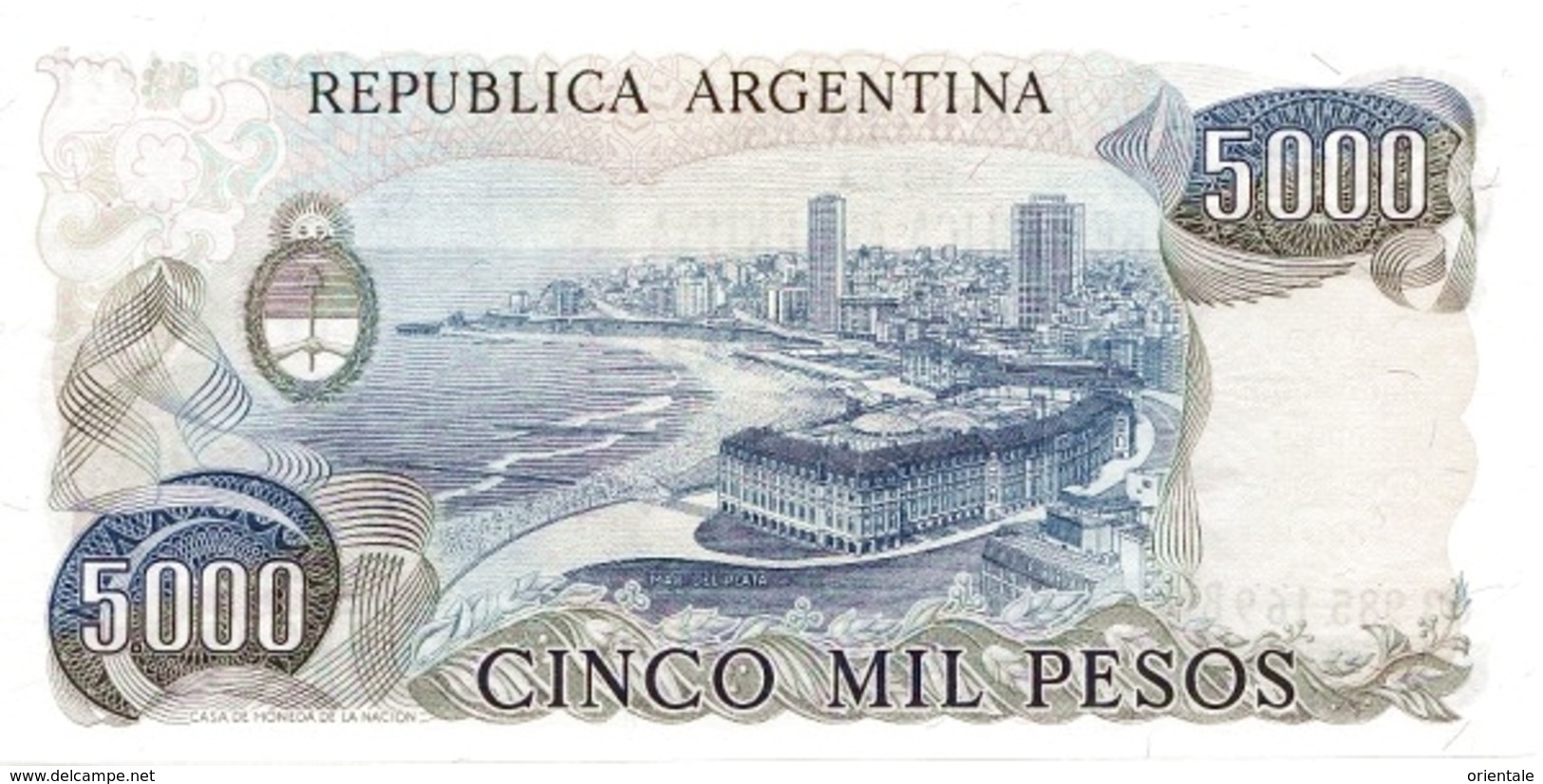 ARGENTINA P. 305b 5000 P 1983 UNC - Argentine