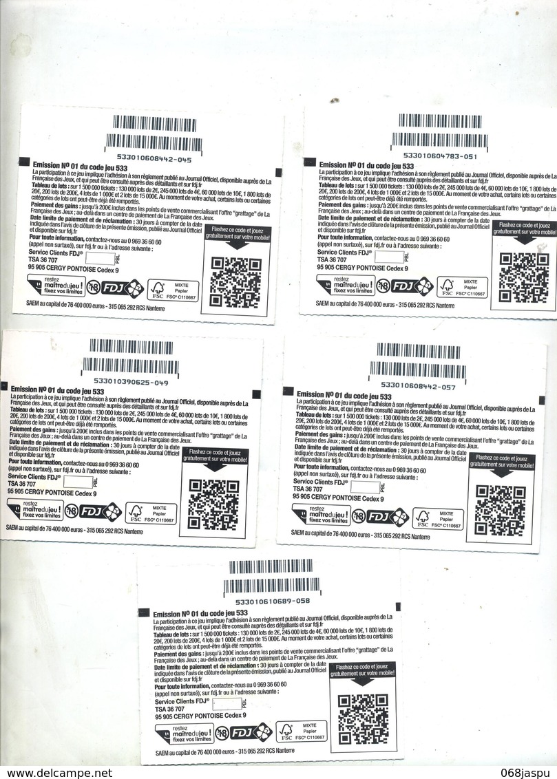 Ticket Poils à Gratter Theme Chien - Billets De Loterie