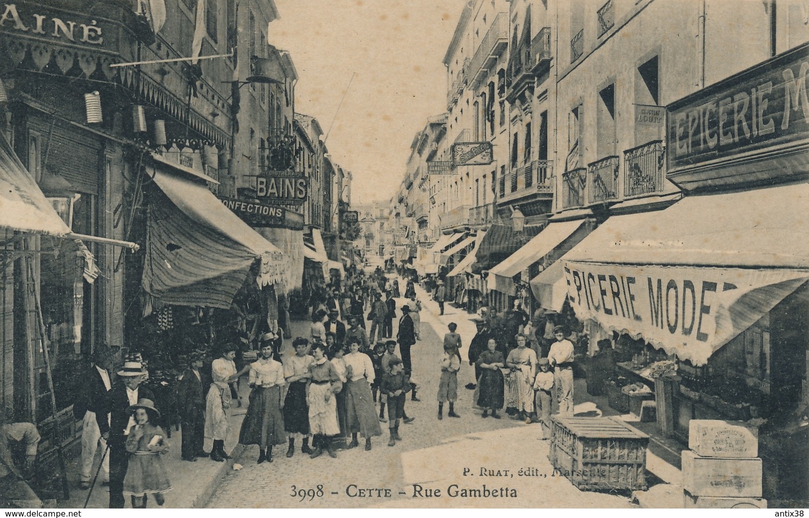 N72 - 34 - CETTE - SETE - Hérault - Rue Gambetta - Sete (Cette)