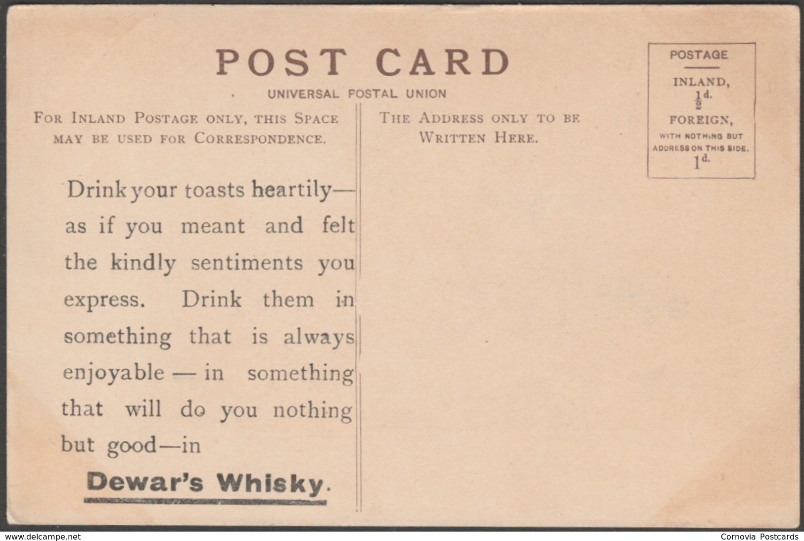 St Paul's From Dewar's Wharf, London, C.1905 - Dewar's Whisky Postcard - Advertising