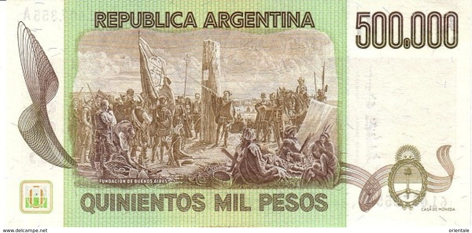 ARGENTINA P. 309 500.000 P 1983 UNC - Argentina