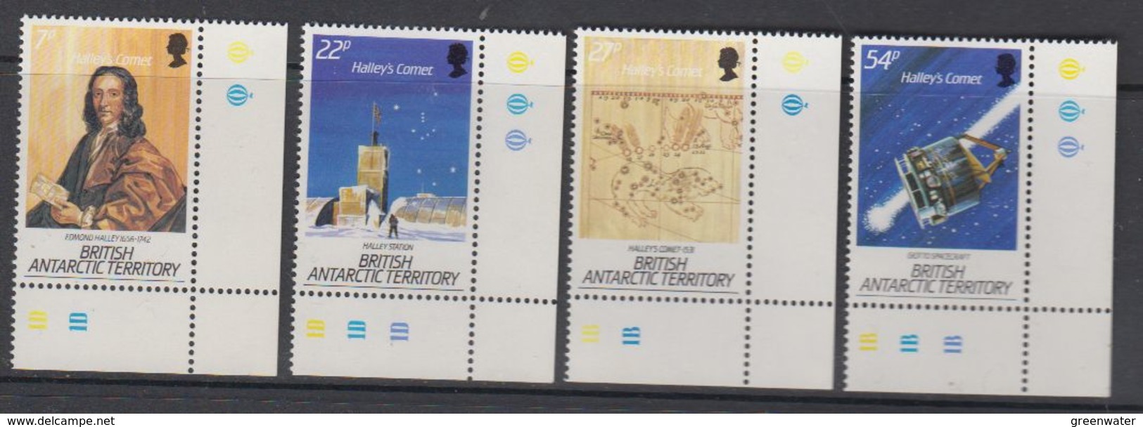 British Antarctic Territory (BAT) 1986 Halley's Comet  4v (corner) ** Mnh (41641A) - Ongebruikt