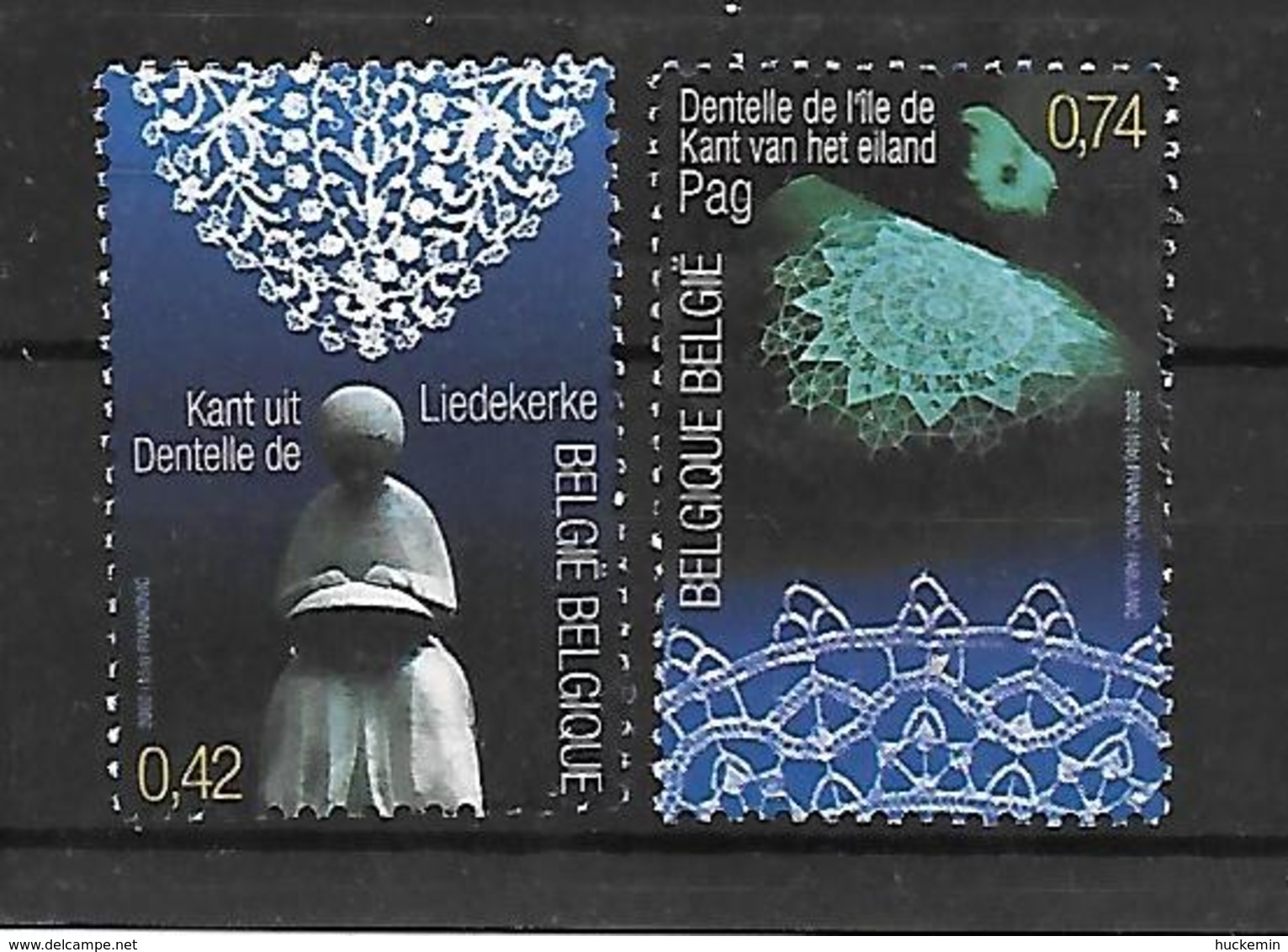 Belgien 2002  Mi 3143 - 3144  Spitzen Postfrisch - Oblitérés