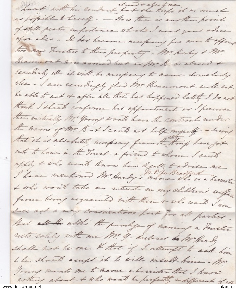 1840 - Queen Victoria - 4 Page Personal Letter From Newport, Isle Of Wight To London, England - Postmark Collection