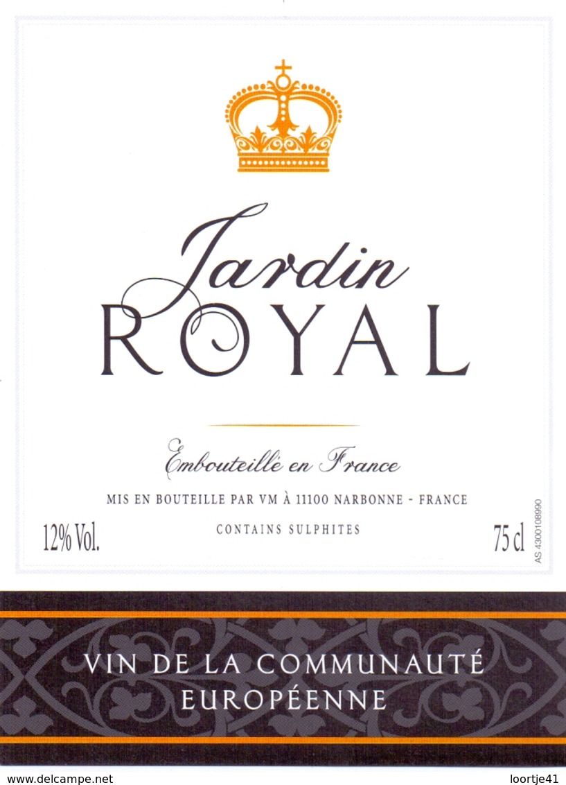 Etiket Etiquette - Vin - Wijn - Jardin Royal - Autres & Non Classés
