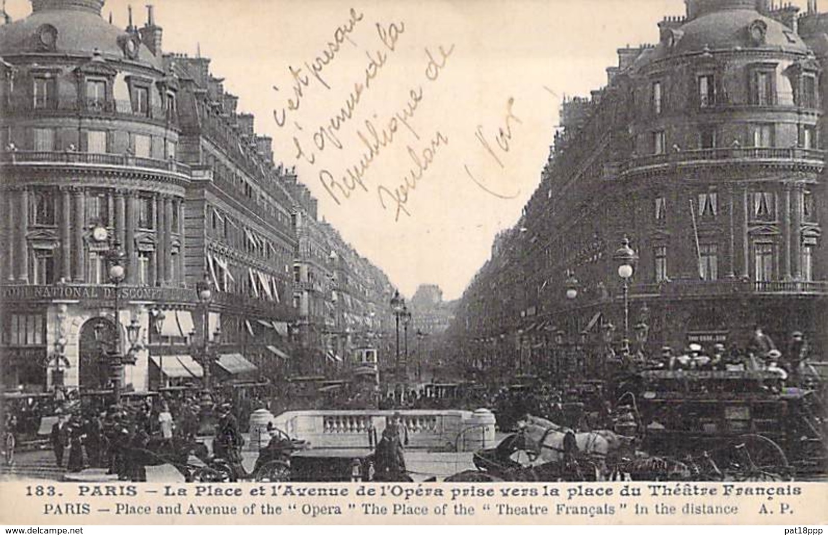 75 - PARIS 1er : Place Et Avenue De L'Opéra - CPA - Seine - Distretto: 01