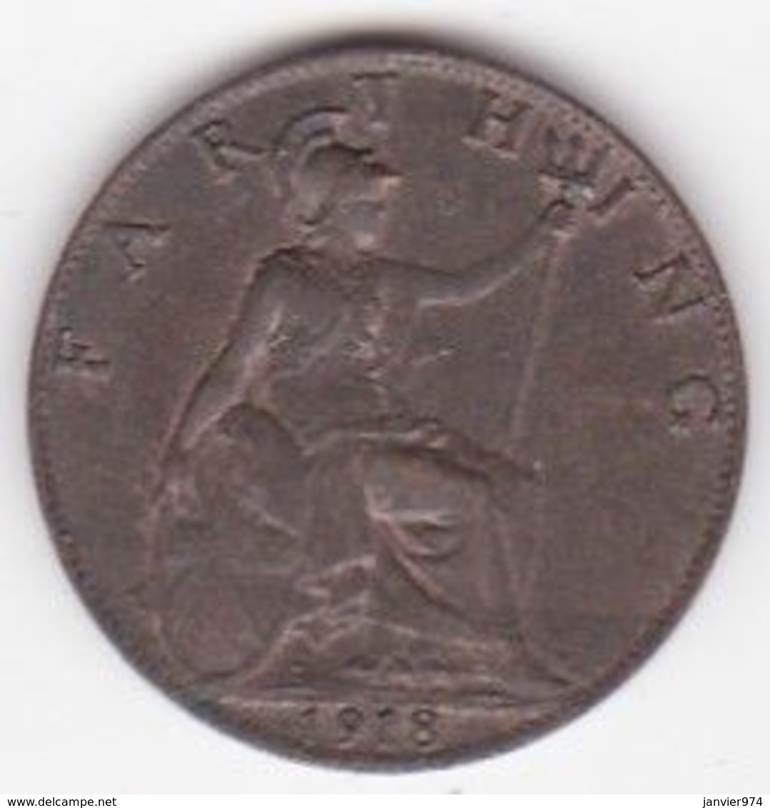 Grande-Bretagne 1 Farthing 1918 , George V - B. 1 Farthing