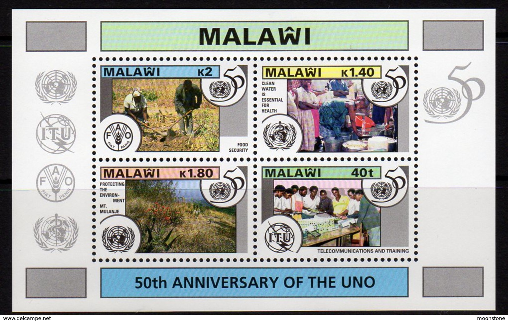 Malawi 1995 50th Anniversary Of UN MS, MNH, SG 948 (BA2) - Malawi (1964-...)