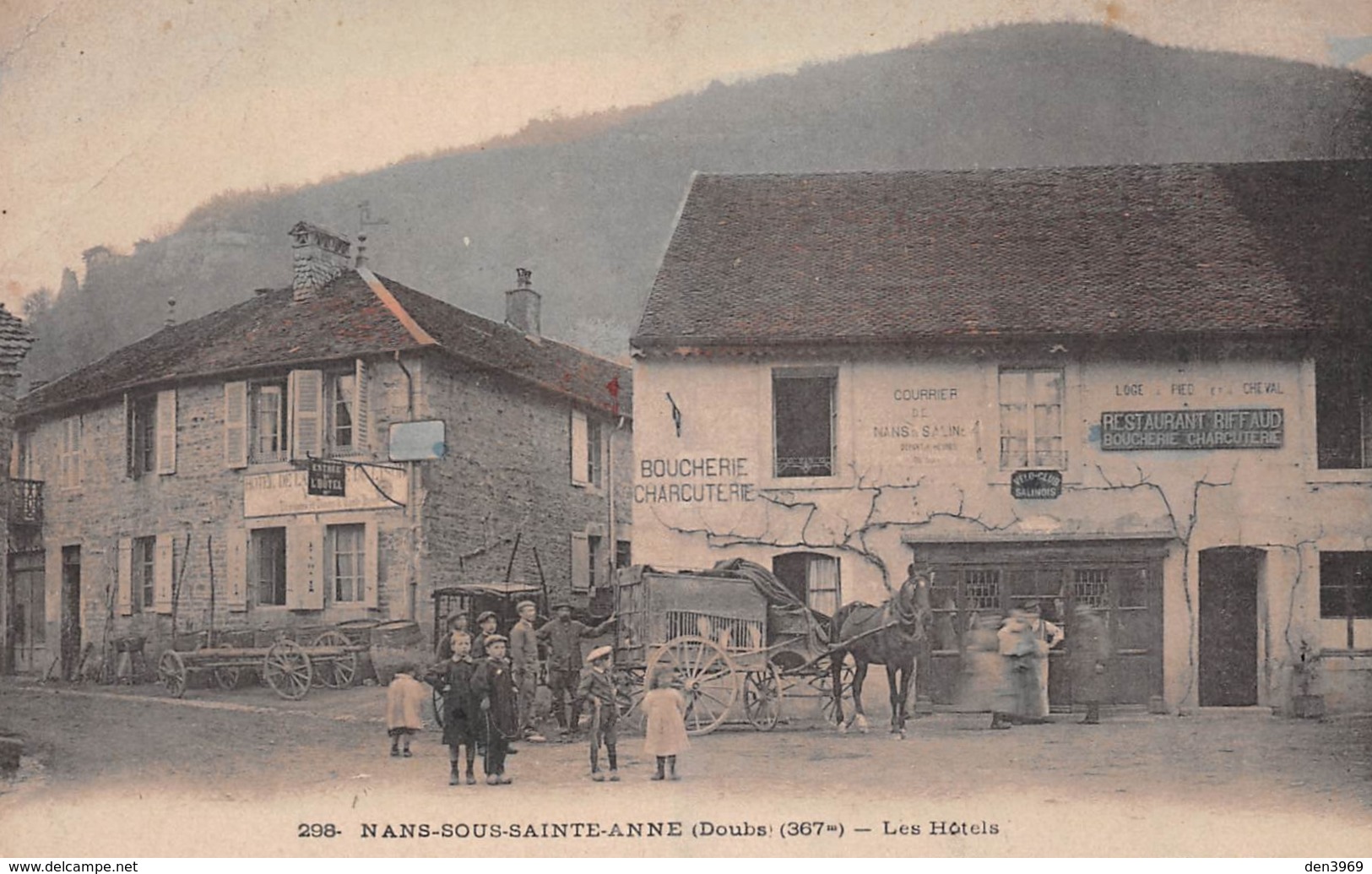 NANS-sous-SAINTE-ANNE - Les Hôtels - Attelage De Cheval - Courrier De Nans à Salins - Restaurant Riffaud - Other & Unclassified