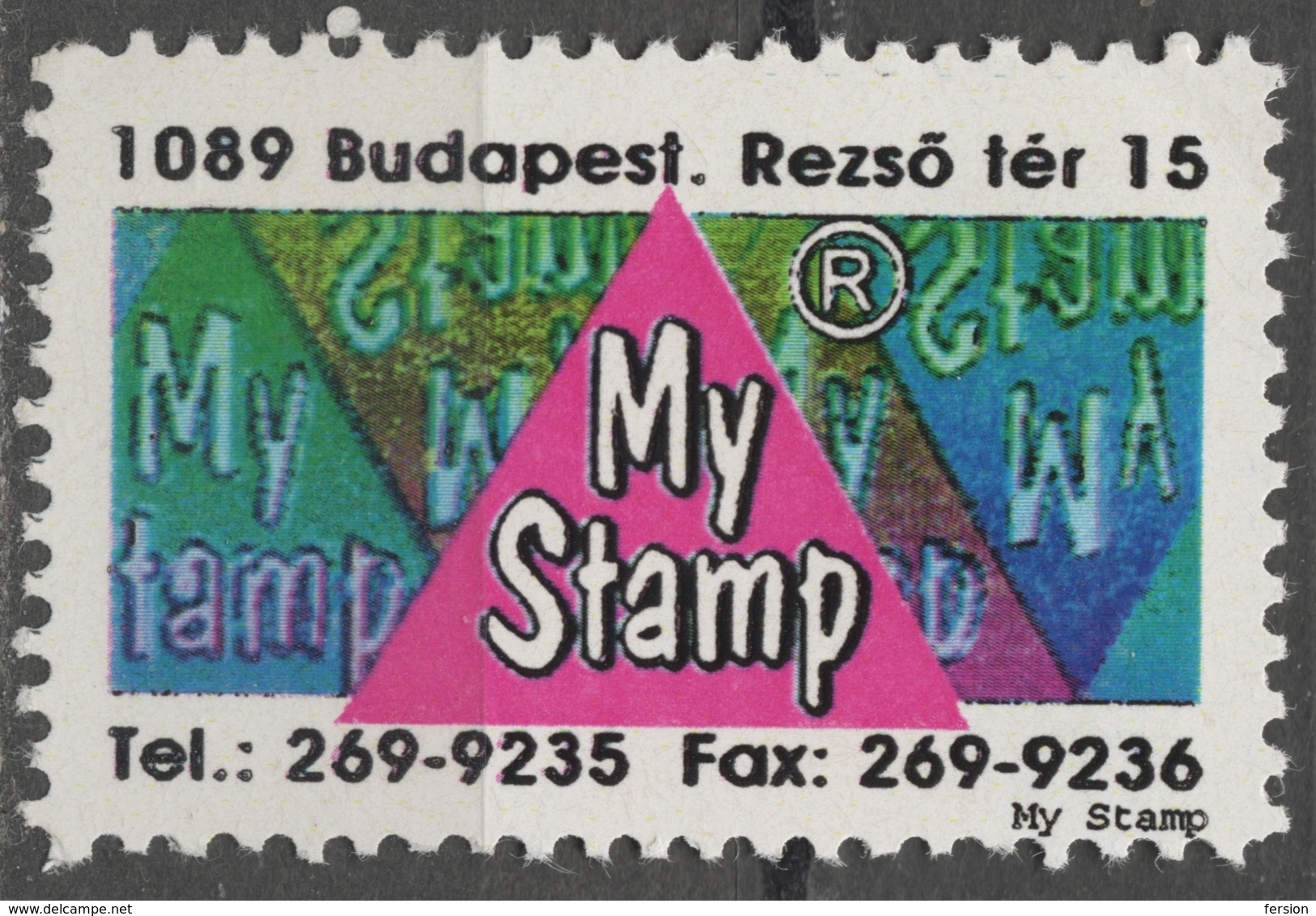 My Stamps LABEL CINDERELLA VIGNETTE Advertising Printing Company INERTIA Kft. Ltd. 1990's Hungary Budapest MNH - Erinofilia