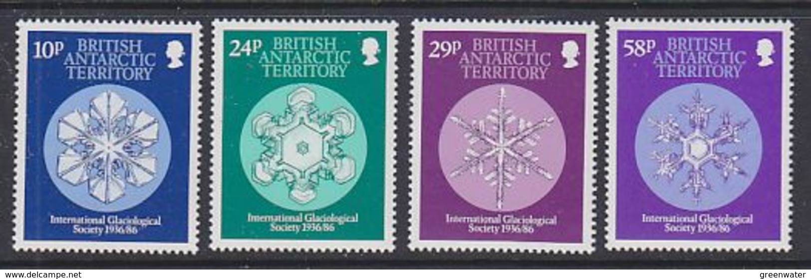 British Antarctic Territory 1986  International Glaciological Society 4v  ** Mnh (41643) - Ongebruikt