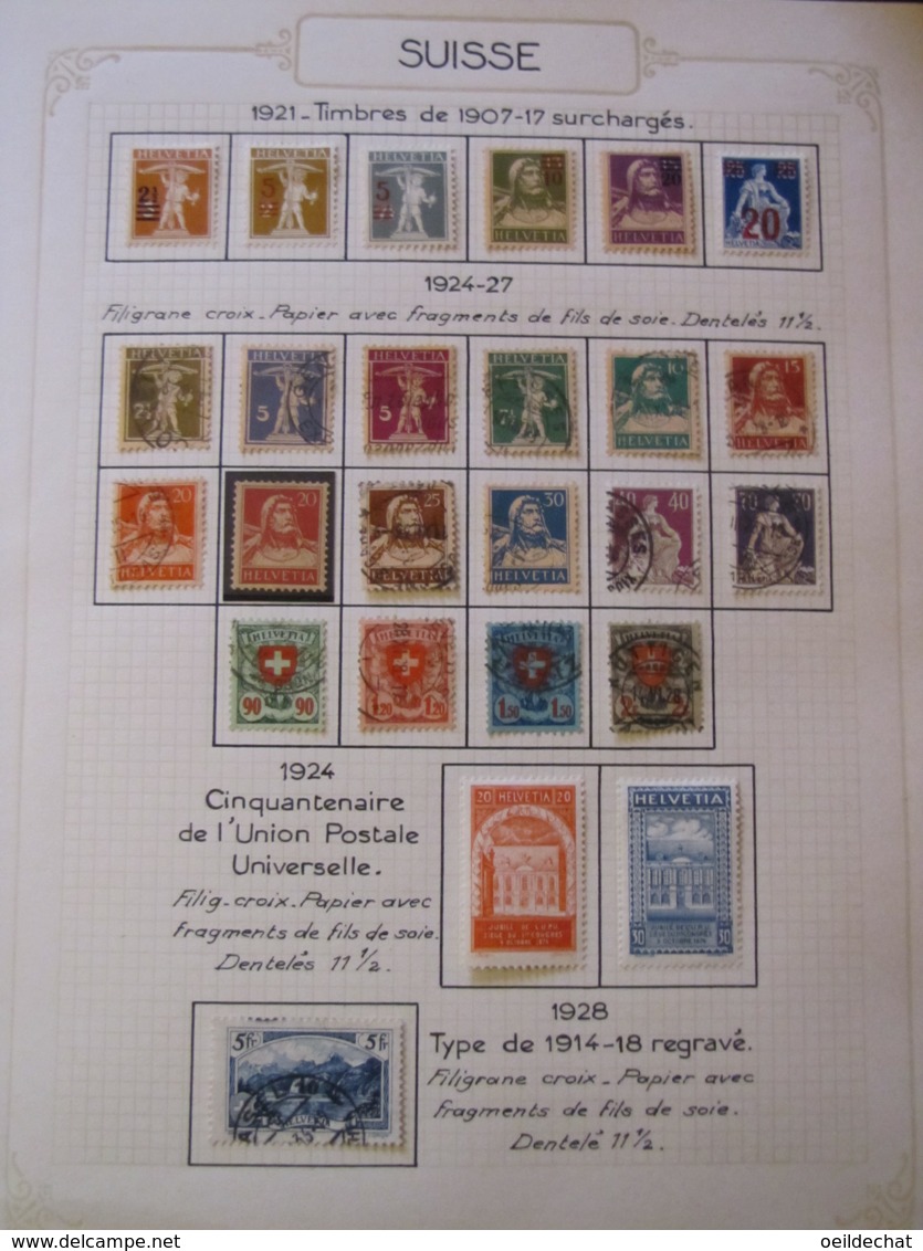 10646 SUISSE  Collection Vendu Par Page */°   1921-28  TB - Verzamelingen