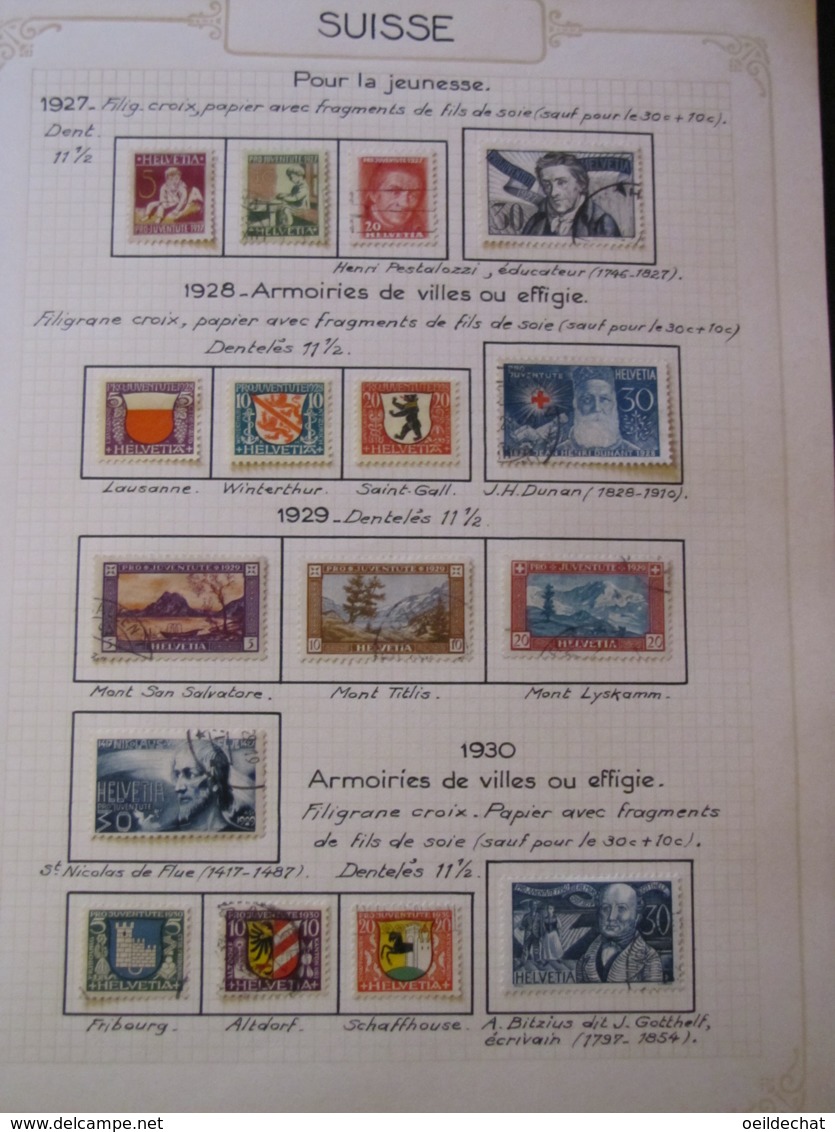 10647 SUISSE  Collection Vendu Par Page */° Pour La Jeunesse  1927-30  TB - Collections