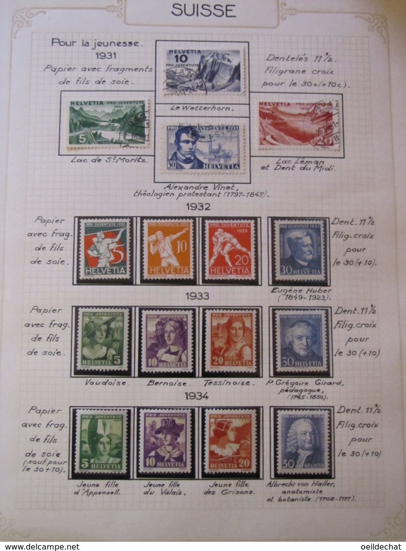 10649 SUISSE  Collection Vendu Par Page */° Pour La Jeunesse  1931-34  TB - Collections