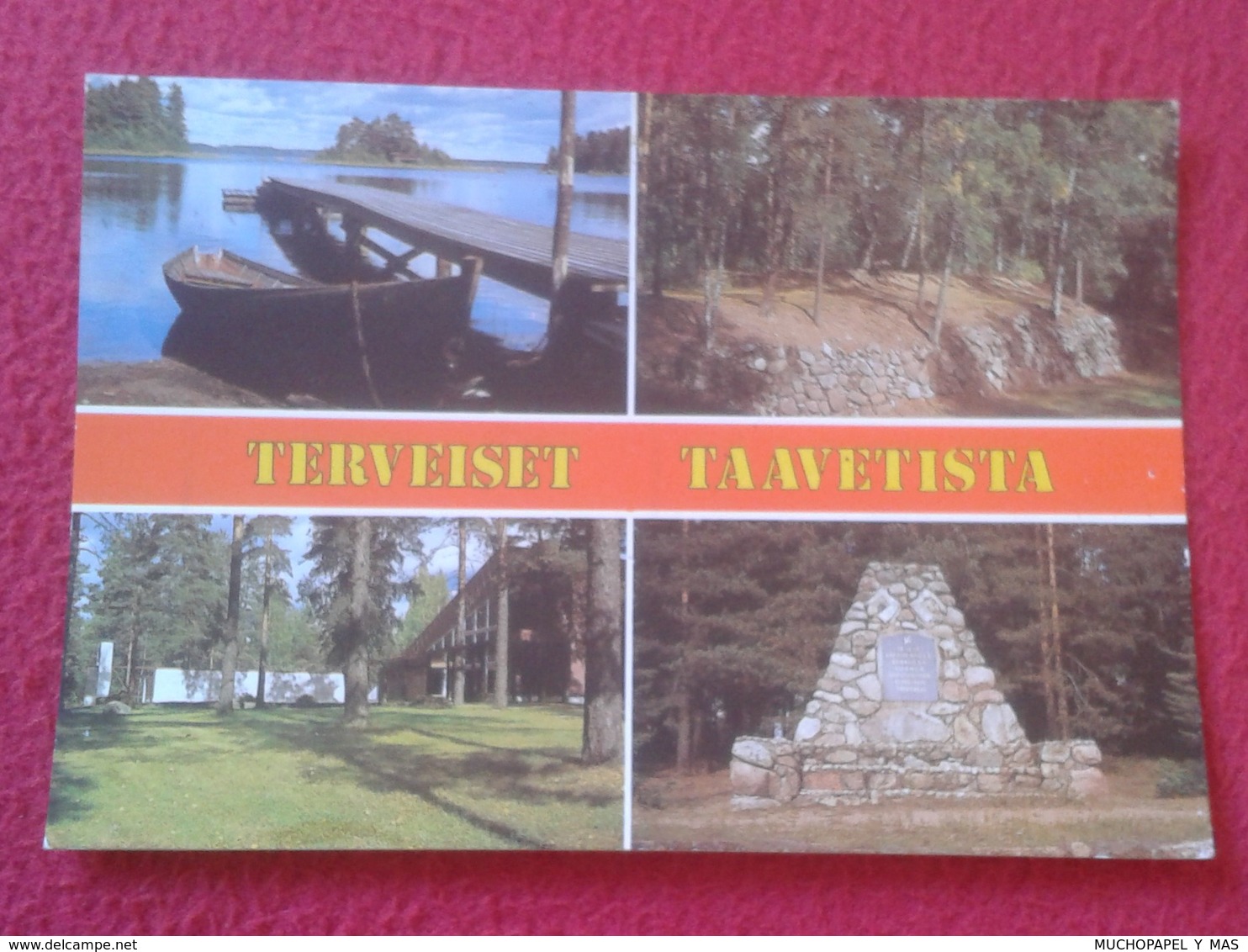 POSTAL POST CARD CARTE POSTALE FINLANDIA? FINLAND ? SUOMI ? WITH STAMP CON SELLO CIRCULADA TERVEISET TAAVETISTA TAAVETTI - Finlandia