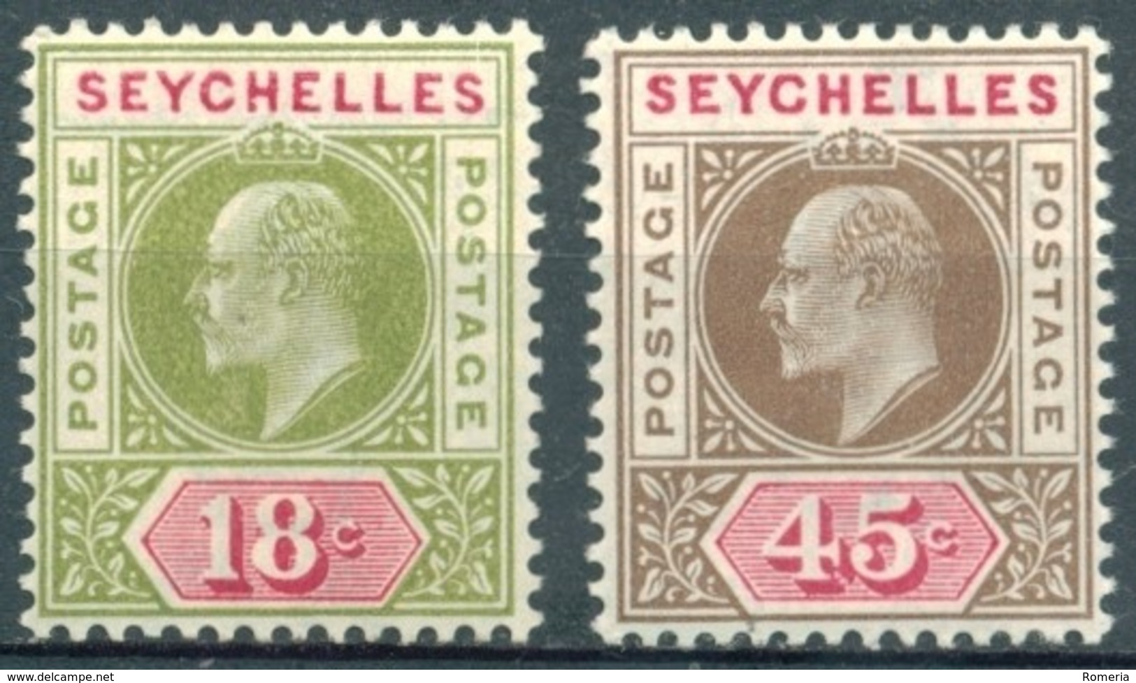 Seychelles - 1903  - Yt 43 Et 45 - Edouard VII - * Charnière - Seychelles (...-1976)