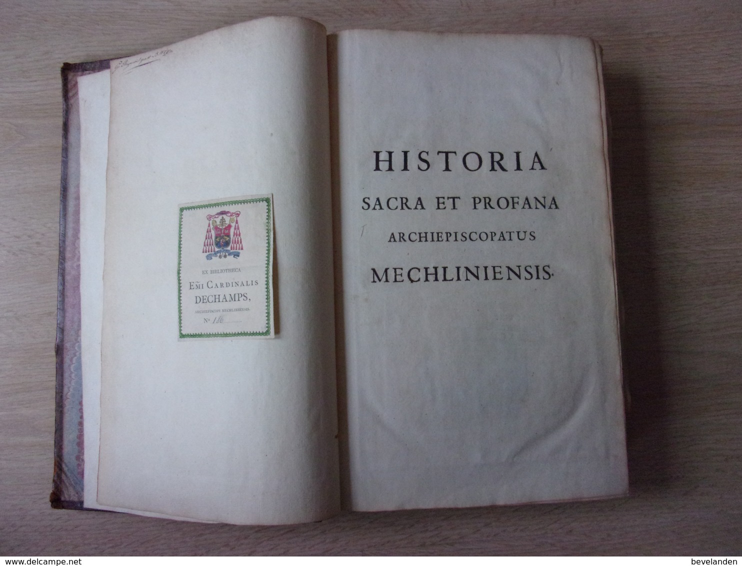 Historia Sacra Et Profana Archiepiscopatus Mechliniensis België Mechelen Jr 1725 - Livres Anciens