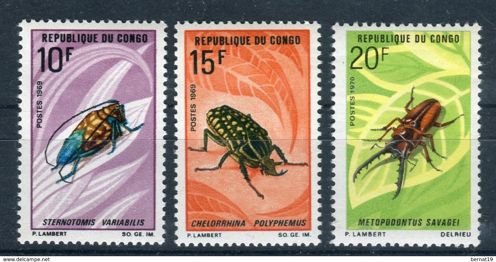 Congo 1970. Yvert 272-74 Fauna ** MNH. - Nuevas/fijasellos