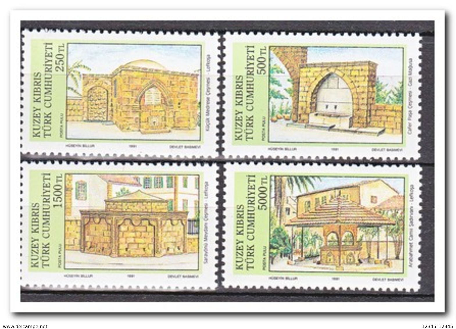 Turks Cyprus 1991, Postfris MNH, Historic Fountains - Ongebruikt