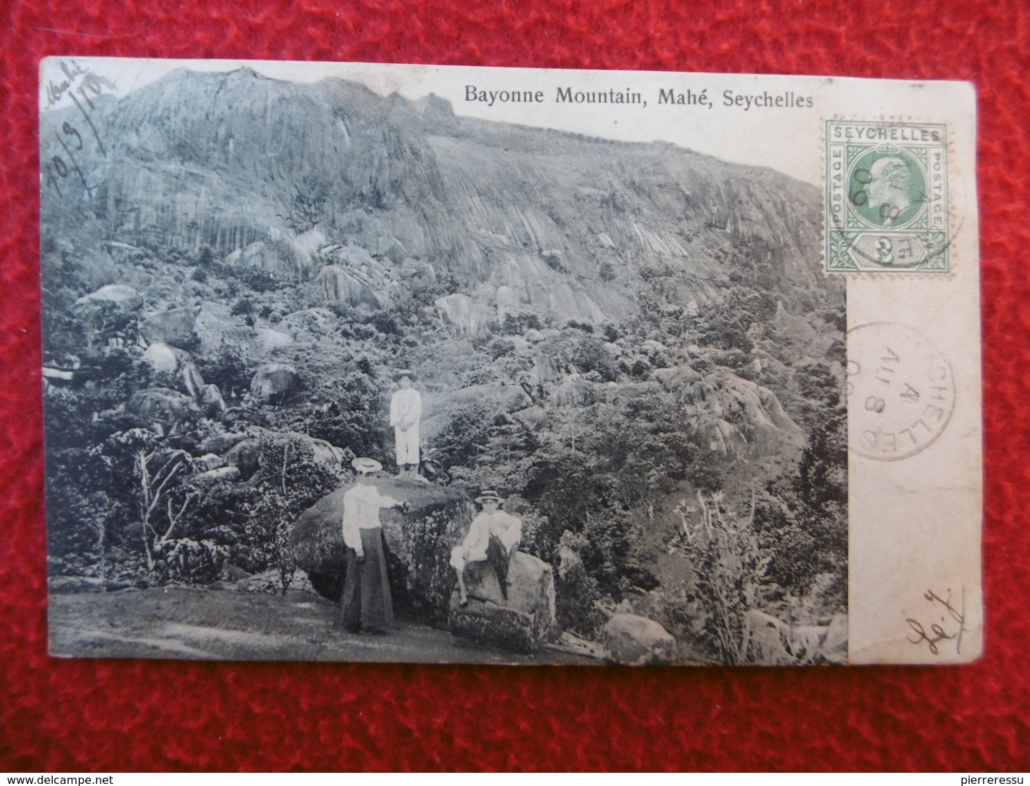 SEYCHELLES BAYONNE MOUNTAIN MAHE TIMBRE BRITISH COLONY CACHET COLOMBO WIEN - Seychelles