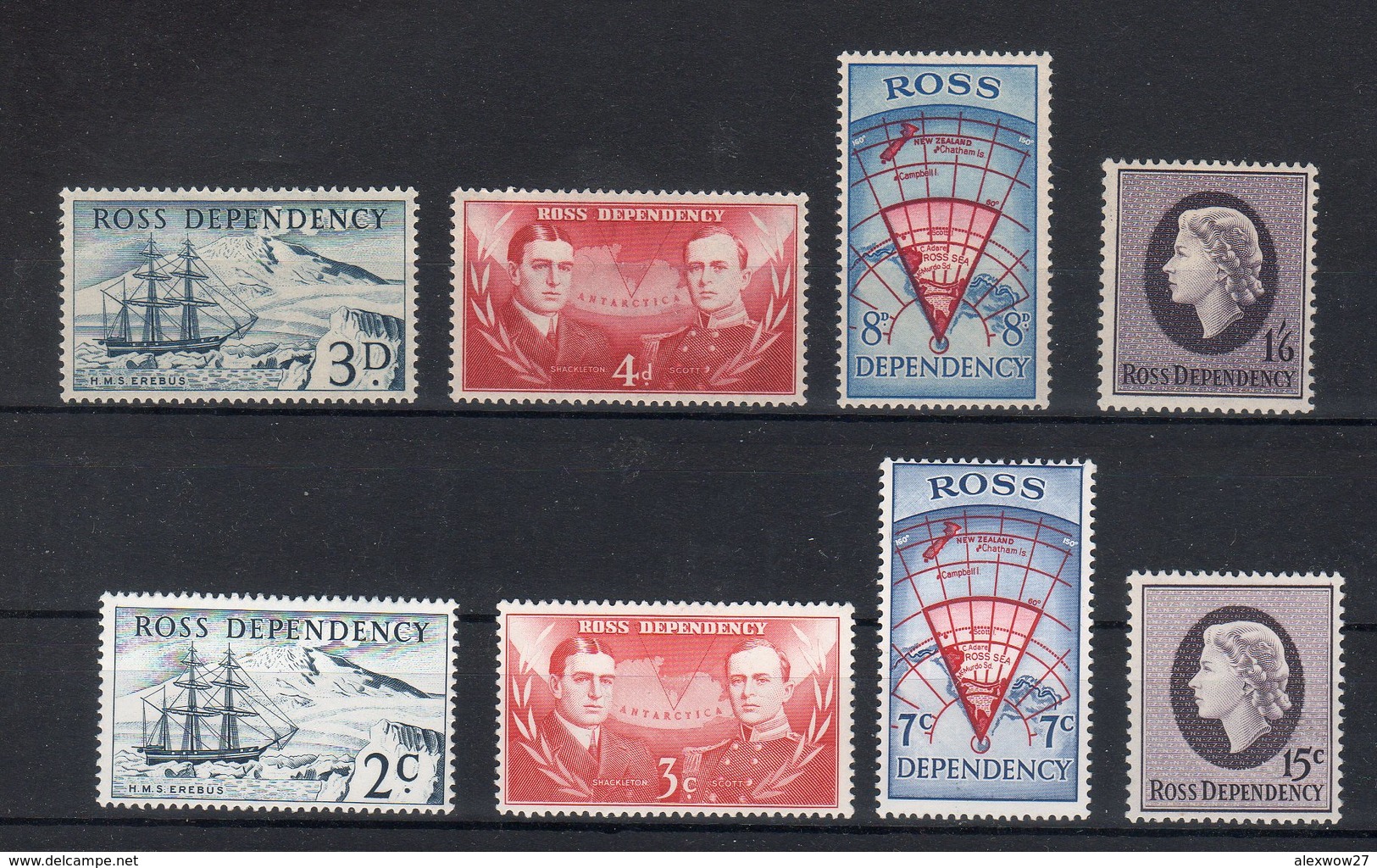 Terre De Ross 1957/1967 Yvert.1/4-5/8 **MNH / VF - Nuovi