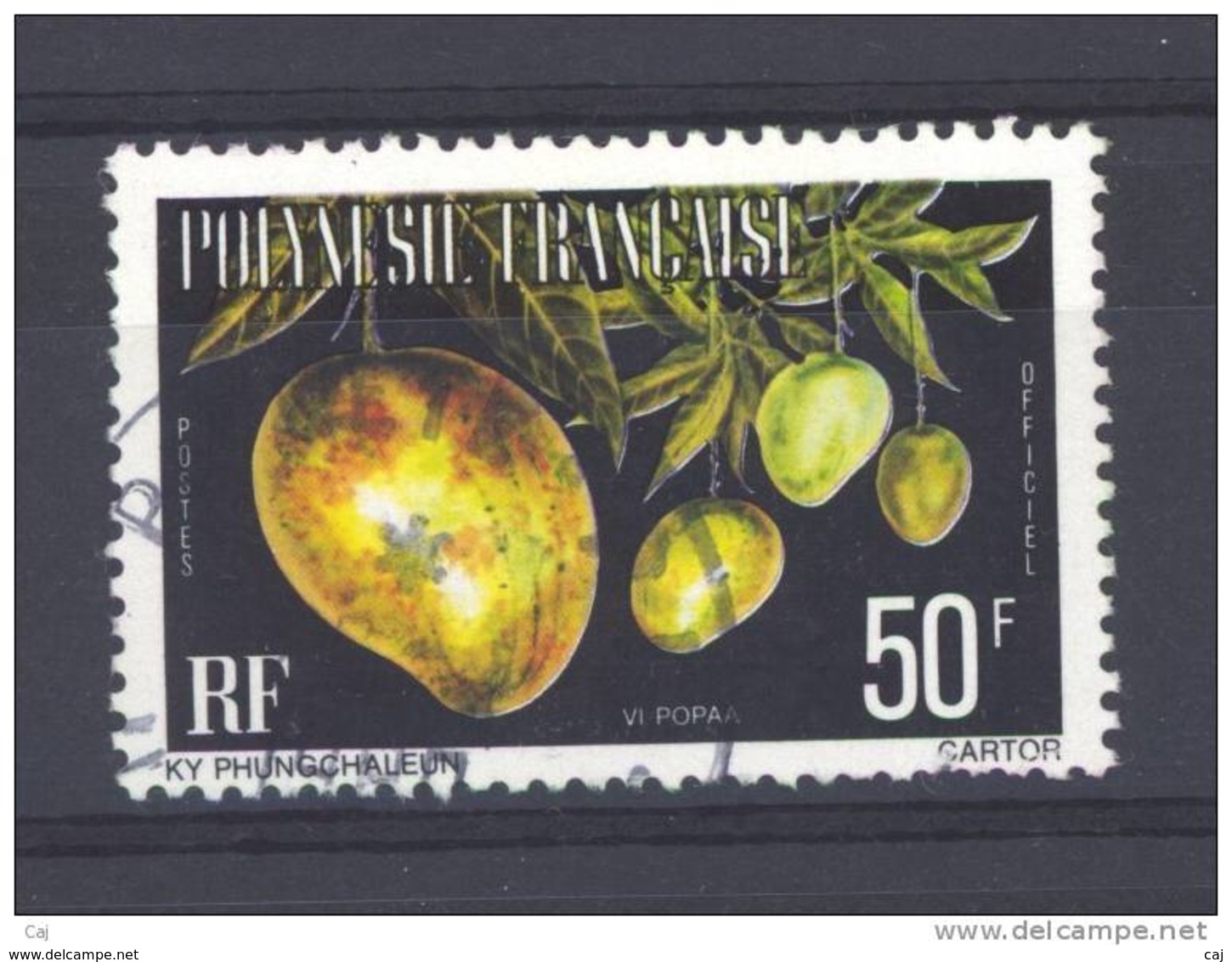 Polynésie  -  Services  -  1977  :  Yv   13B   (o)    Dentelé 13                 ,      N2 - Dienstzegels