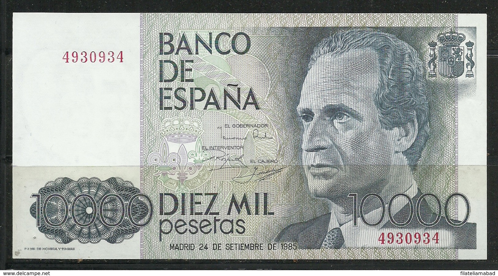 ESPAÑA BILLETE DE 10.000Pts. AÑO 1985. ESTADO DE CONSERBACIÓN PLANCHA. - [ 4] 1975-… : Juan Carlos I