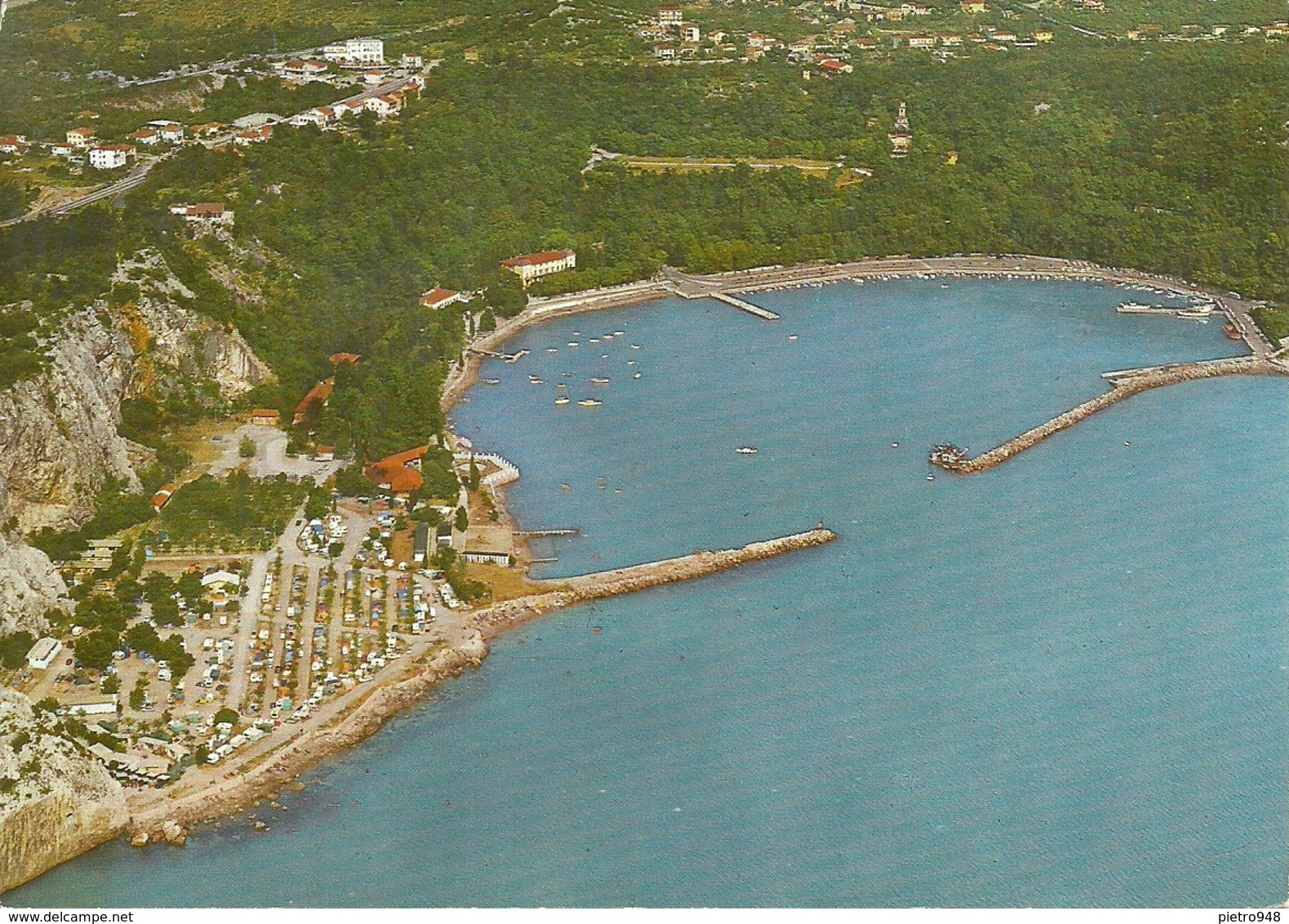 Sistiana Fraz. Di Duino Aurisina (Trieste) Veduta Aerea Della Baia, Aerial View Of The Bay - Trieste