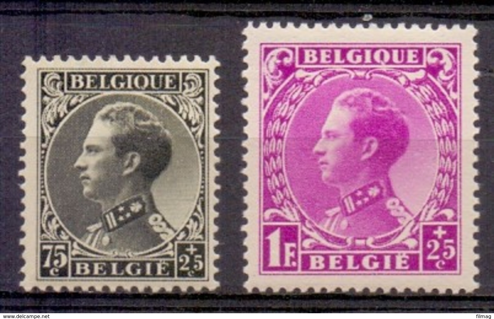 390 + 392 Koning Leopold III ONGESTEMPELD MET SCHARNIER* 1951 Cat: 32 Euro - Neufs