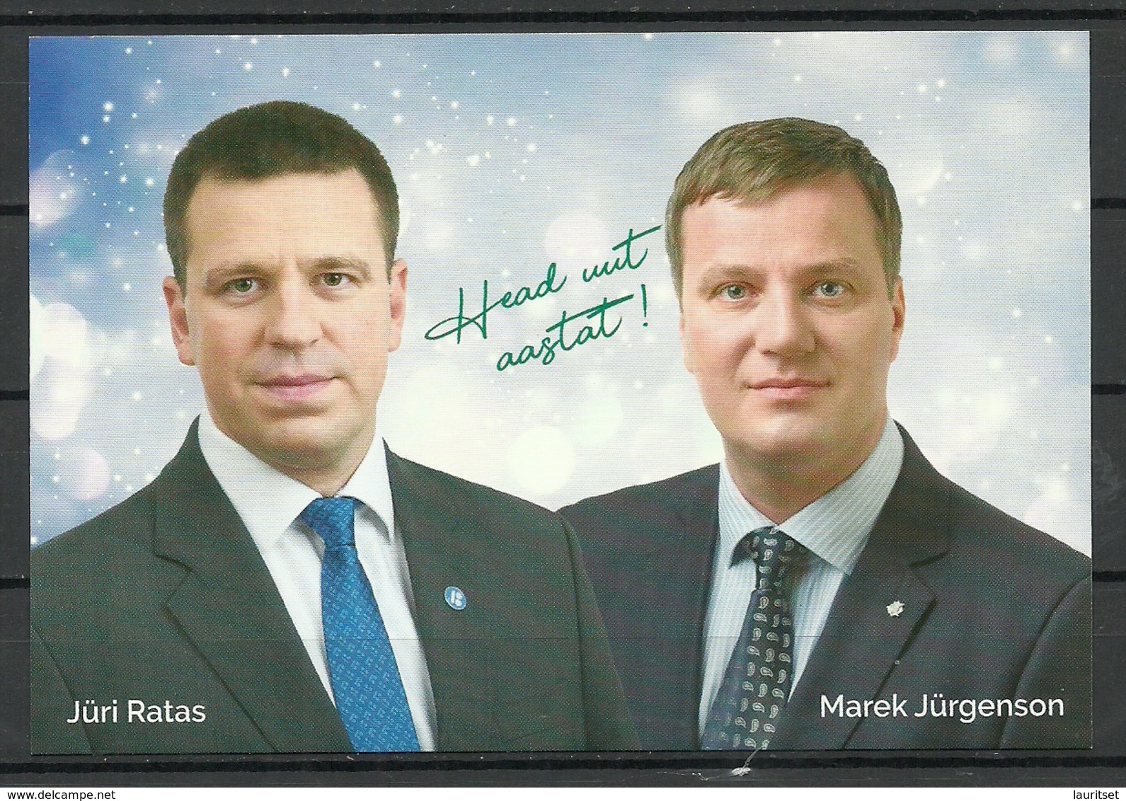 ESTLAND 2018 Politische Wahlpropaganda Political Propaganda Happy New Year Post Card - Estonie