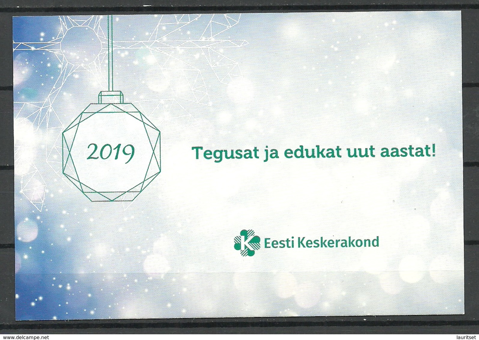 ESTLAND 2018 Politische Wahlpropaganda Political Propaganda Happy New Year Post Card - Estonia