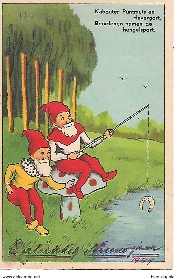 Gnom, Gnome, Zwerg, Kobold, Lutin, Champignon, Mushroom, Pilze, Funghi, Angling, Pêche à La Ligne, Angeln - Nouvel An