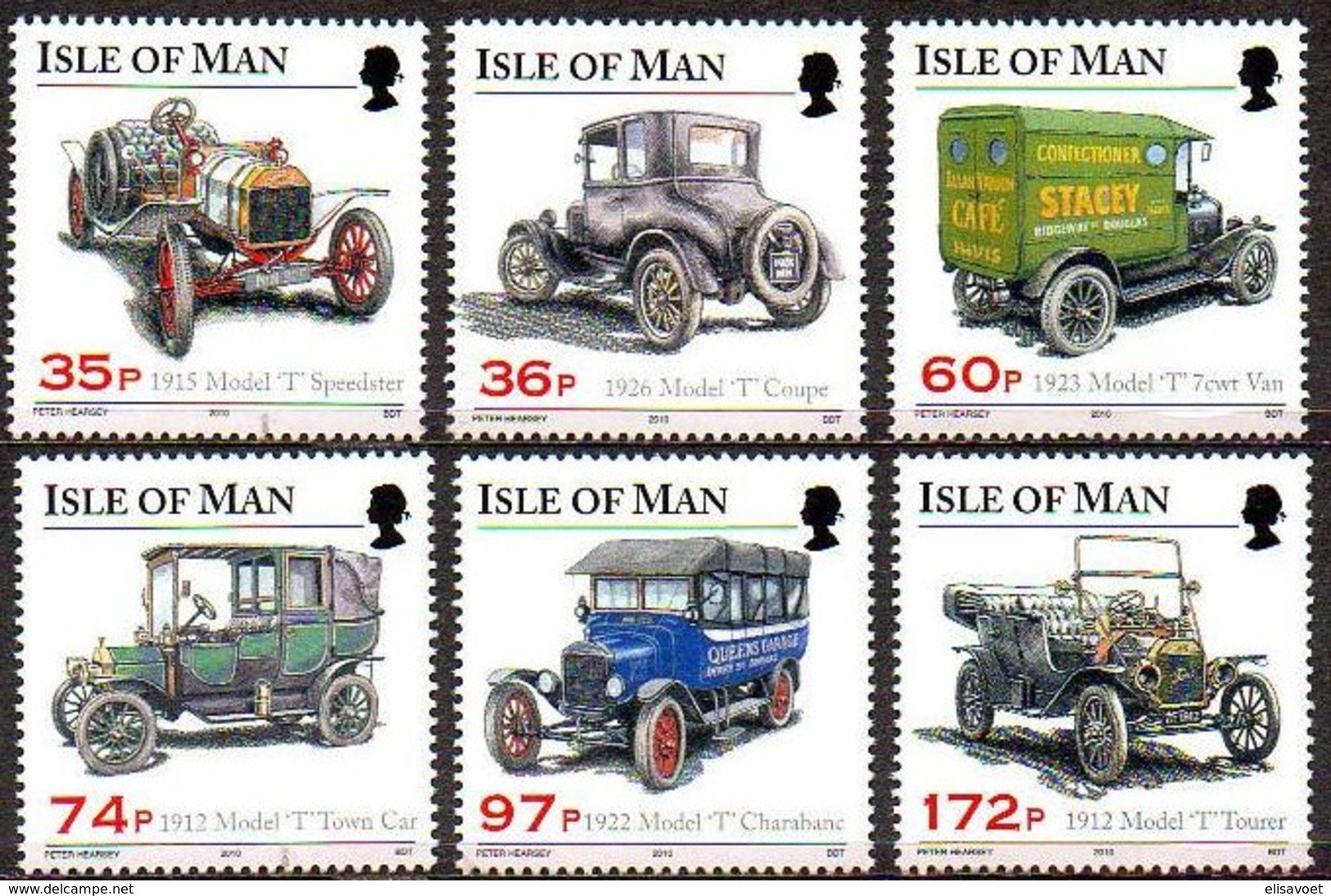 Île De Man 2010 Yvertn° 1644-1649 *** MNH   Cote 19,00 Euro Voitures Autos Cars Ford - Man (Ile De)