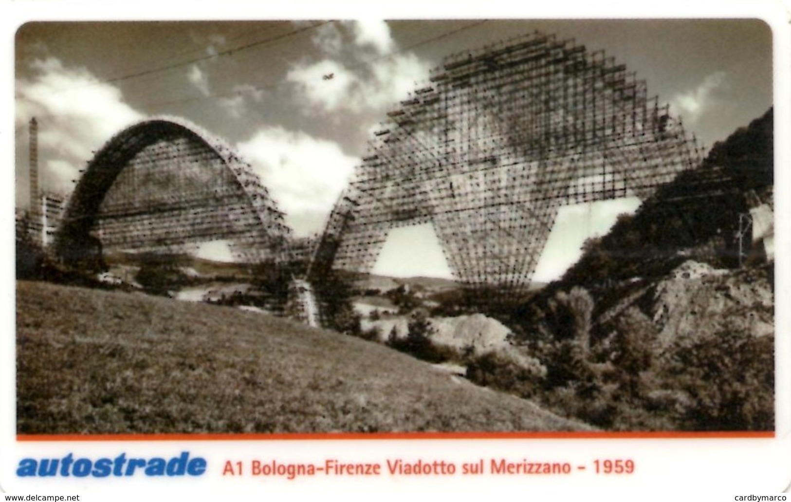 *ITALIA: VIACARD - A1 BOLOGNA - FIRENZE - VIADOTTO SUL MERIZZANO - 1959 (L. 50000)* - Usata - Altri & Non Classificati