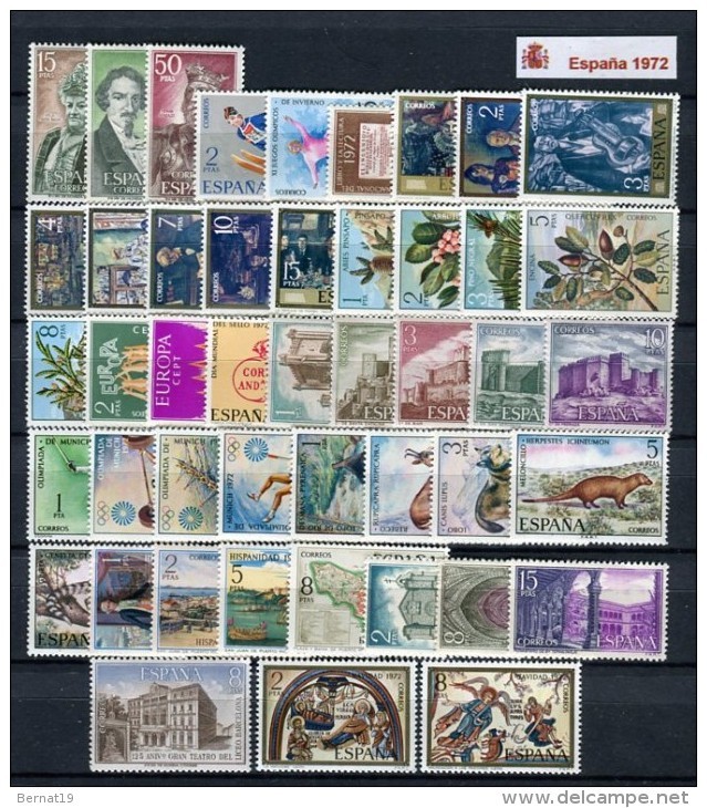 España 1972 Completo ** MNH. - Années Complètes