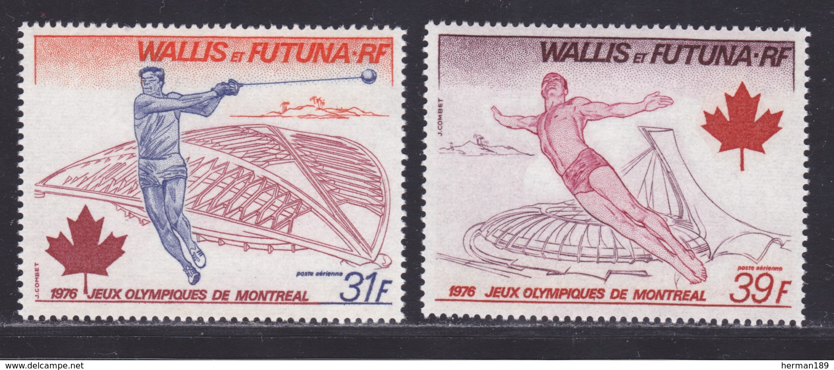 WALLIS ET FUTUNA AERIENS N°   72 & 73 ** MNH Neufs Sans Charnière, TB (D8130) Jeux Olympiques De Montréal - 1976 - Neufs