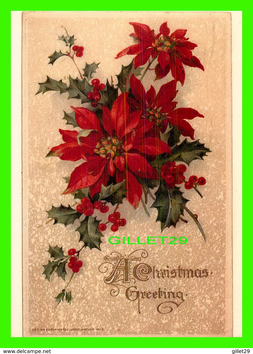 NOEL, CHRISTMAS - A CHRISTMAS GREETINGS -  REPRODUCTION OF AN ORIGINAL ANTIQUE POST CARD 1874 TO 1895 - - Autres & Non Classés