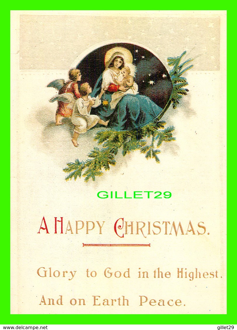 NOEL, CHRISTMAS - A HAPPY CHRISTMAS  -  REPRODUCTION OF AN ORIGINAL ANTIQUE POST CARD 1874 TO 1895 - - Autres & Non Classés