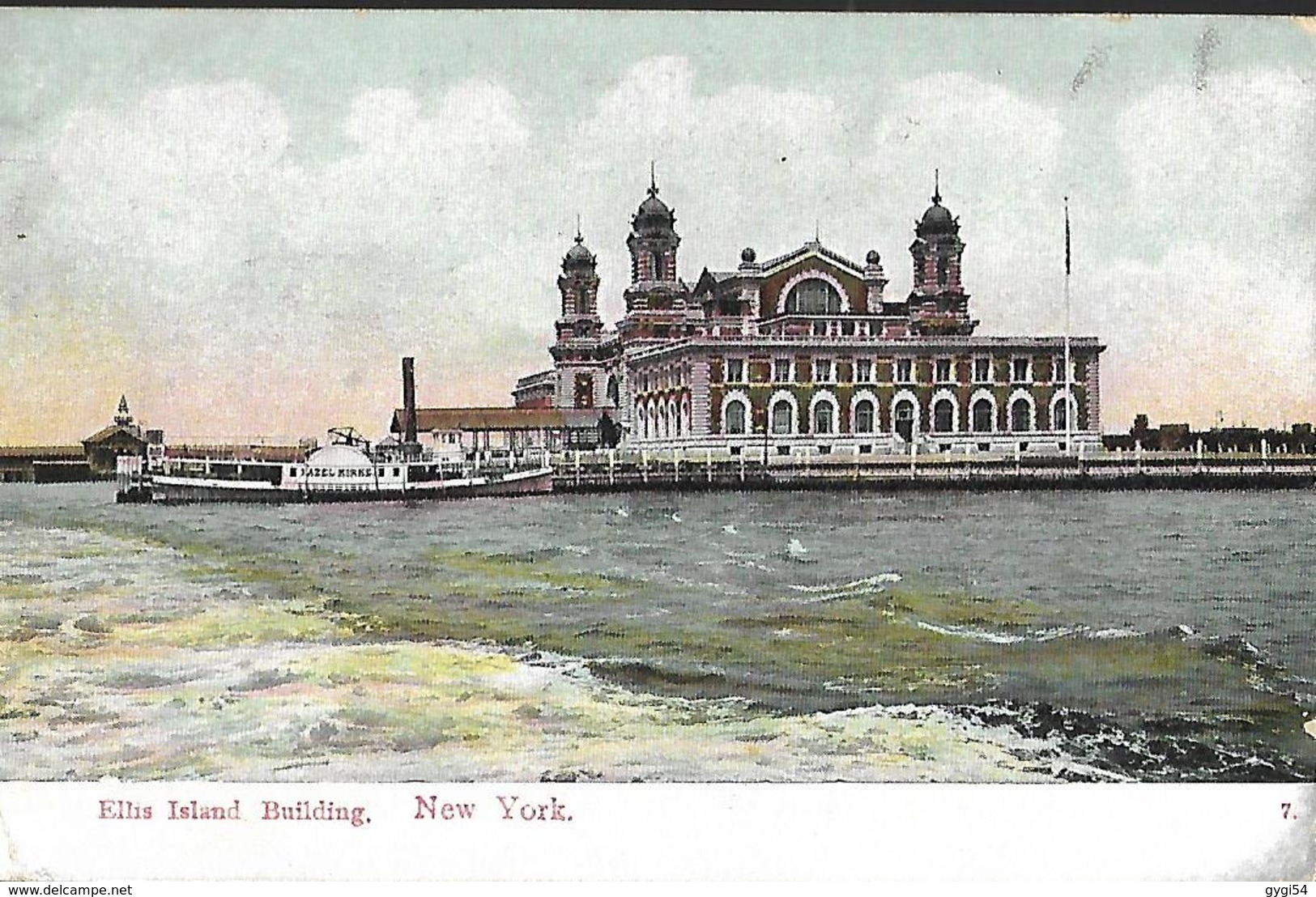 Ellis Island Building  NewYork Post Card 1909 - Ellis Island