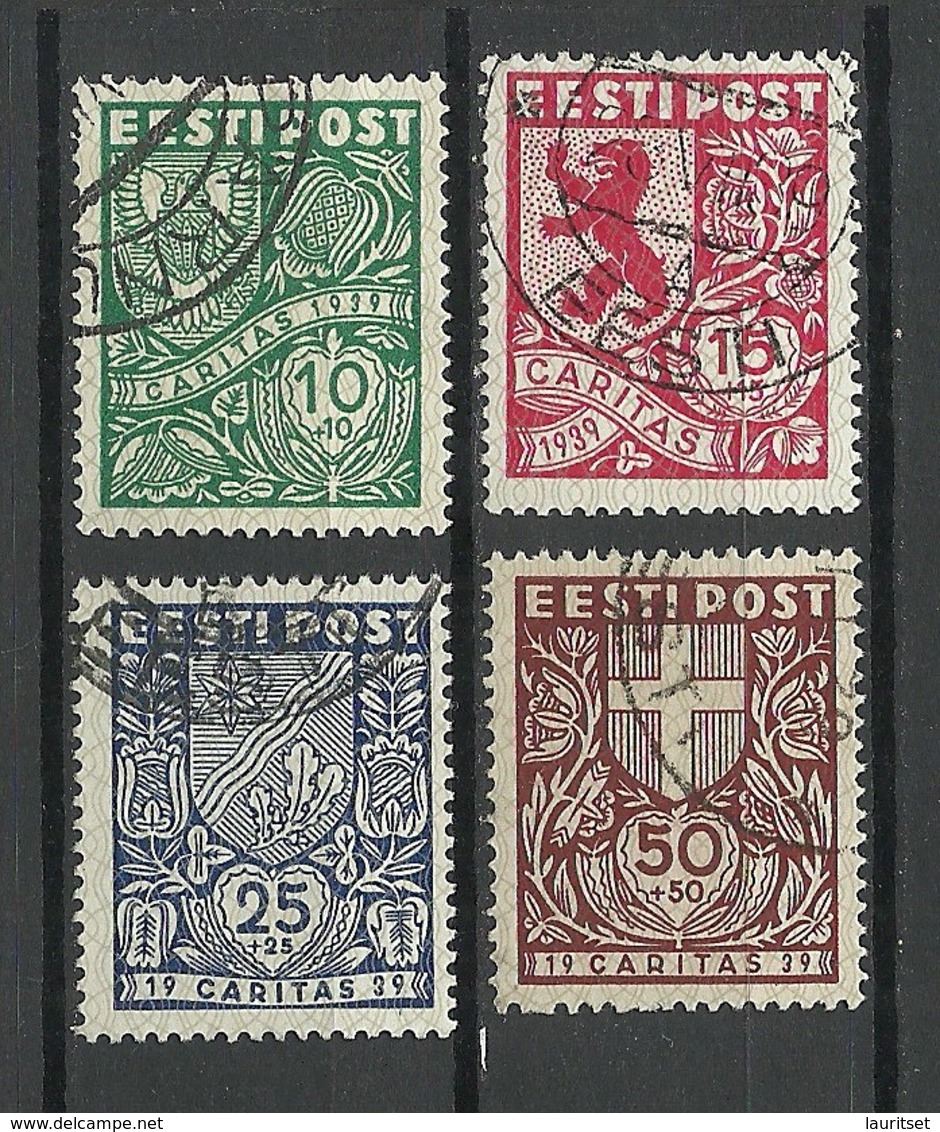 Estland Estonia 1939 Caritas Michel 142 - 145 O - Estonie