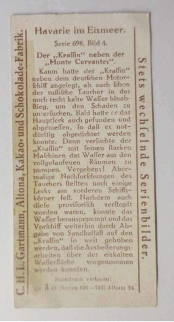 Kaufmannsbilder, Schokolade Gartmann, Serie 698, Bild 4. Album 24 ♥ (70567) - Sonstige & Ohne Zuordnung