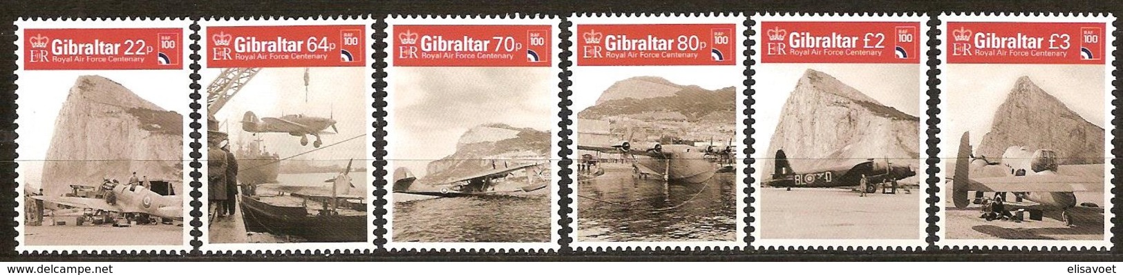 Gibraltar 2018 Micheln°  1858-1863 *** MNH  RAF Avions Airplanes Vliegtuigen - Gibilterra