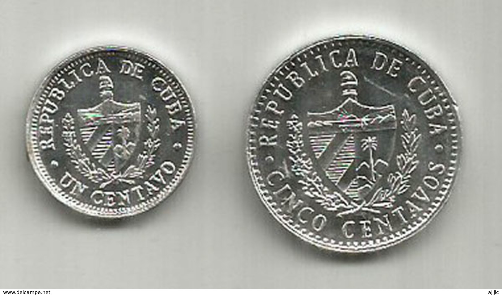 Republica De Cuba. Cinco Centavos 2016. Un Centavo 2014. - Cuba