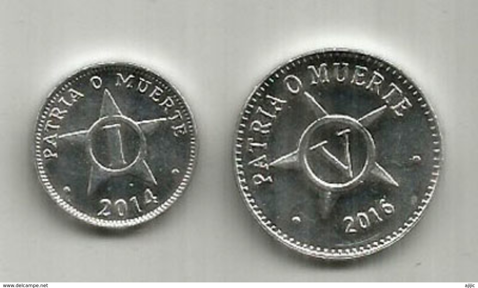 Republica De Cuba. Cinco Centavos 2016. Un Centavo 2014. - Cuba