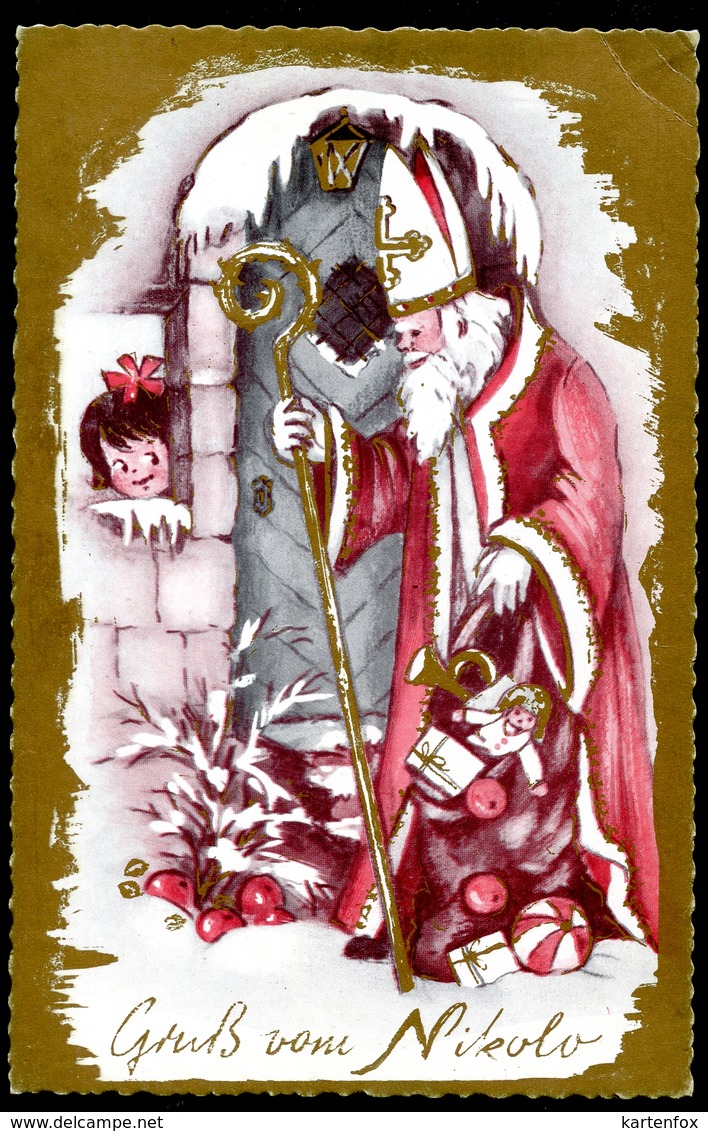 AK NIKOLAUS, GRUSS Vom, DD, - Saint-Nicholas Day