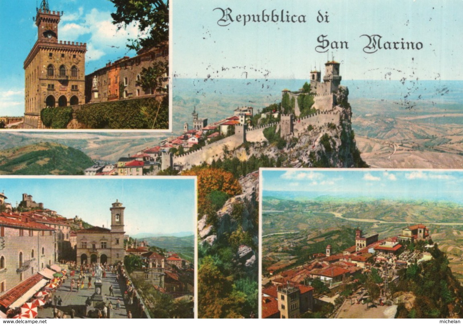 CPSM   REPUBLICA DI SAN MARINO---multi-vues--TIMBRE Y ET T N° 81-811-812-813-756 - Saint-Marin