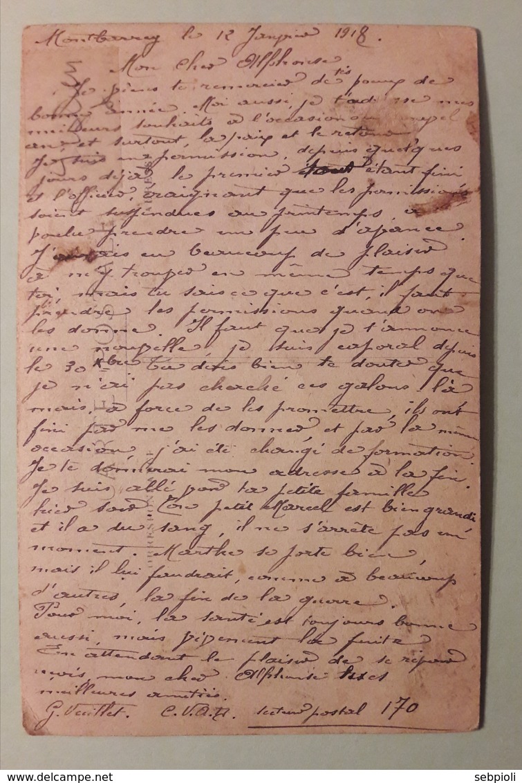 CPA 1918 / Montbarrey / Route De Santans / Rapide Dole - Autres & Non Classés