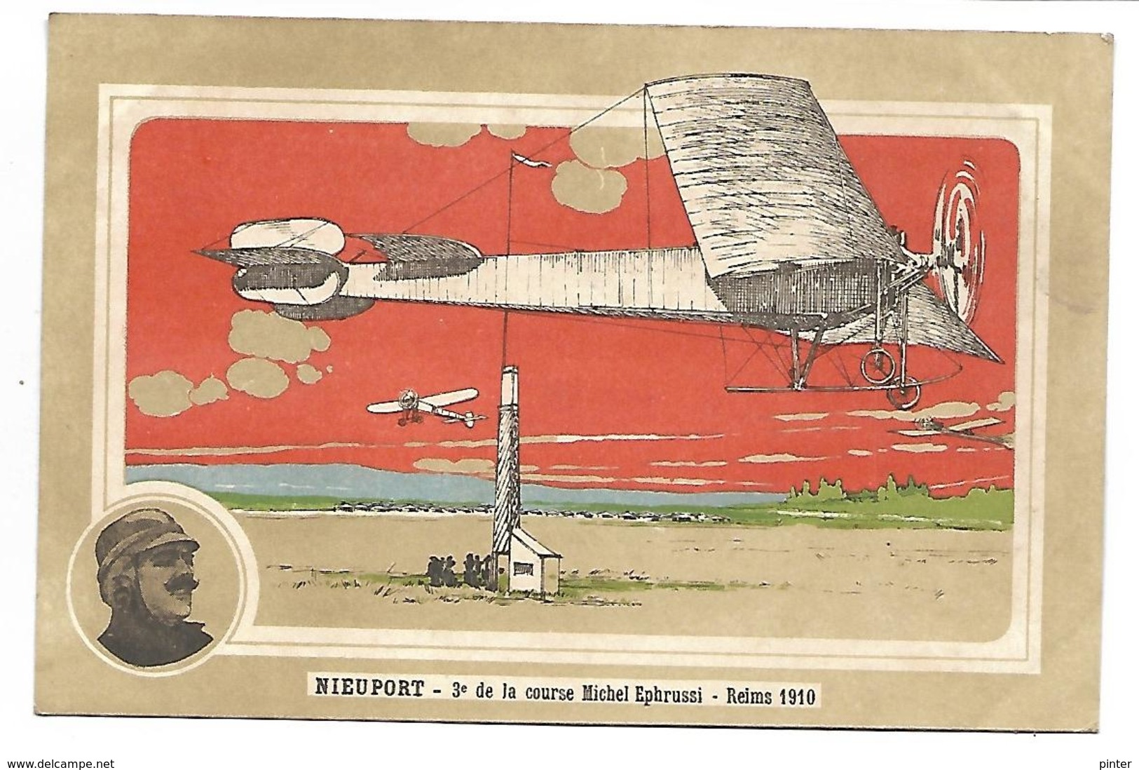 AVIATEUR - NIEUPORT - 3e De La Course Michel Ephrussi - Reims 1910 - Aviatori